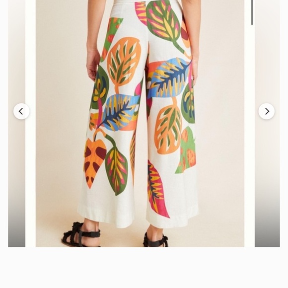 Anthropologie FARM Rio Tropical Palm Leaf Wide-Leg Pants - Picture 8 of 8